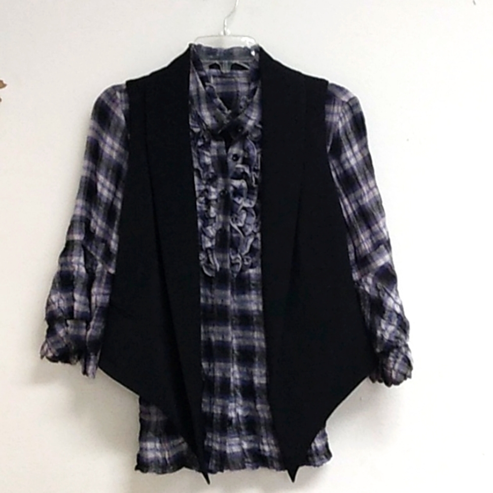 Gender Bias limited edition Top with Vest, Sz Small